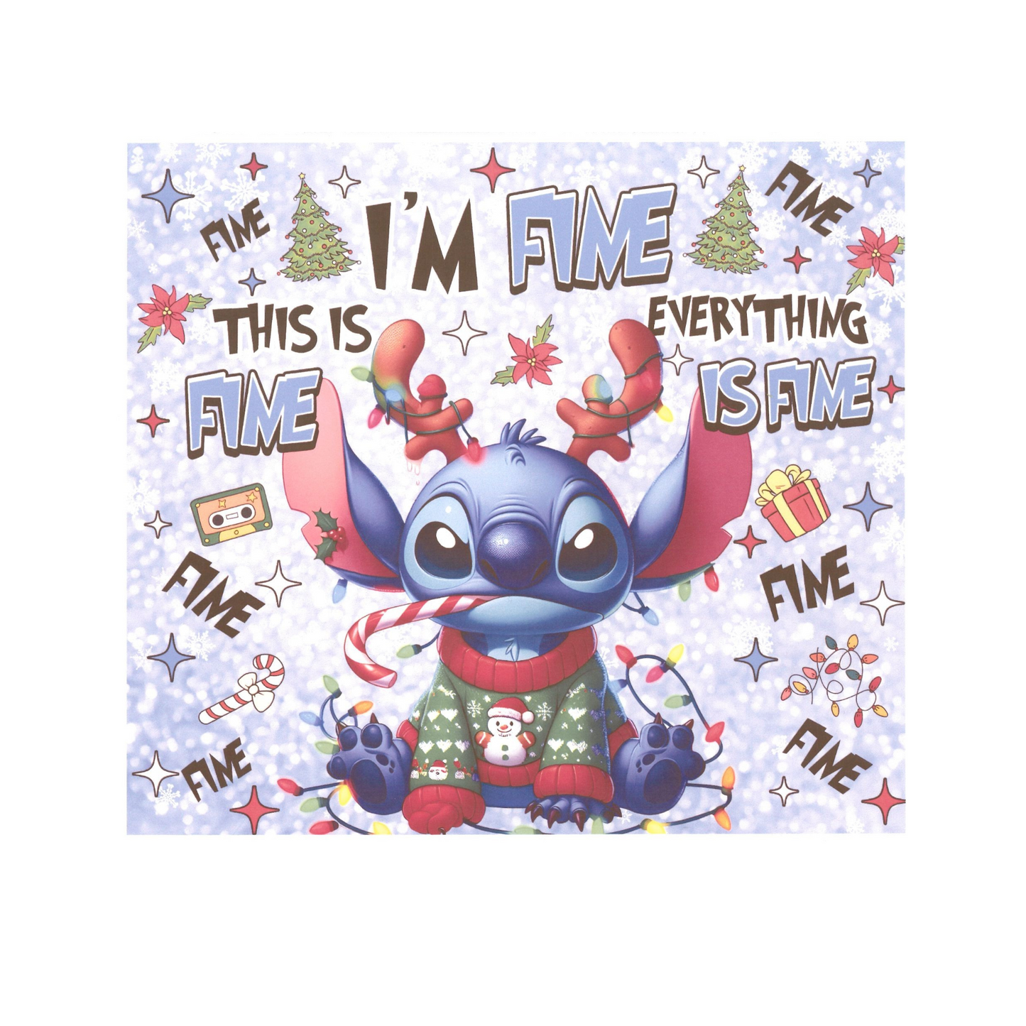 1 - I’m Fine Stitch (Sublimation)
